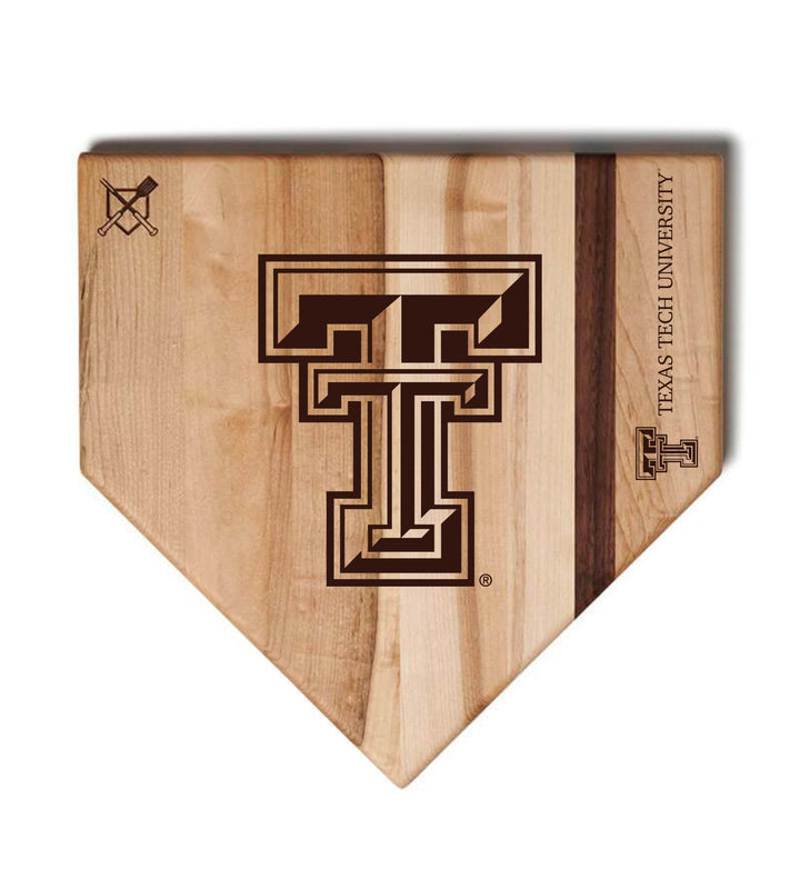 Baseball BBQ Texas Tech Full Sized Home Plate Style (17" x 17") Texas Tech Cutting Boards | Choose Your Size & Style