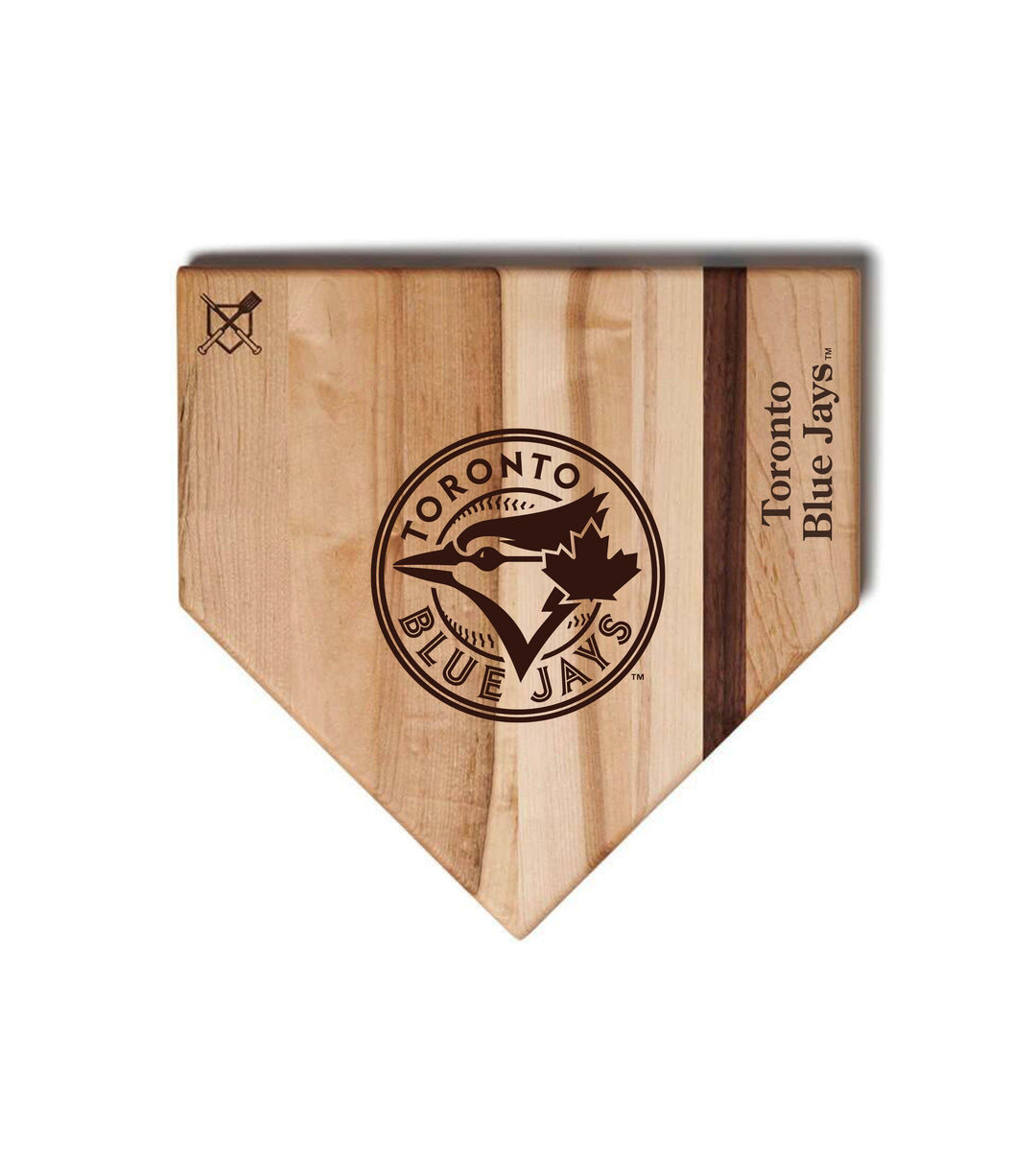 Baseball BBQ Toronto Blue Jays "Toronto Blue Jays" Home Plate / 12" x 12" Toronto Blue Jays "Silver Slugger" Combo Set