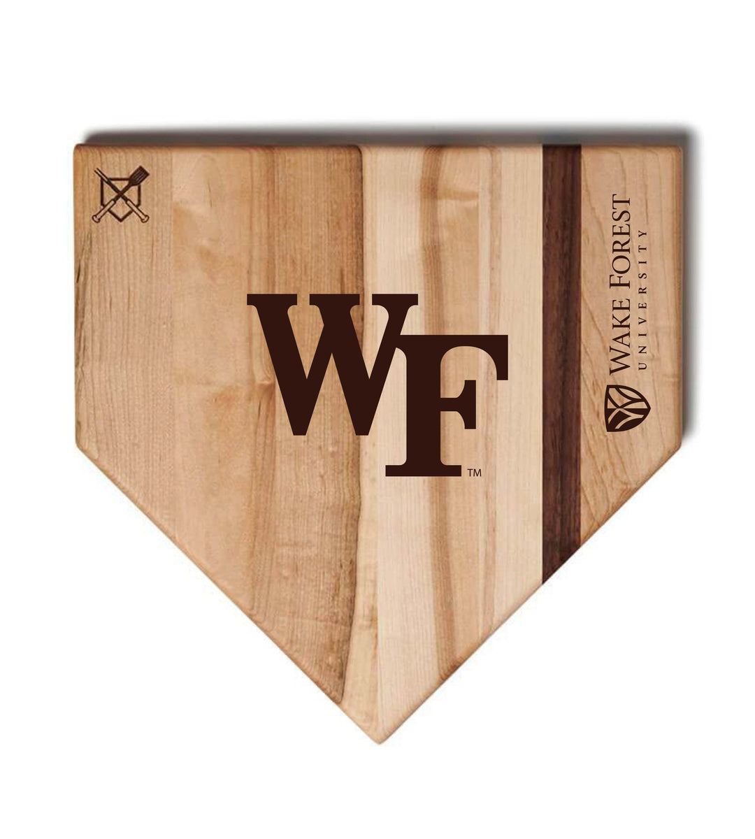 Baseball BBQ Wake Forest Home Plate Style (17" x 17") Wake Forest Cutting Boards | Choose Your Size & Style