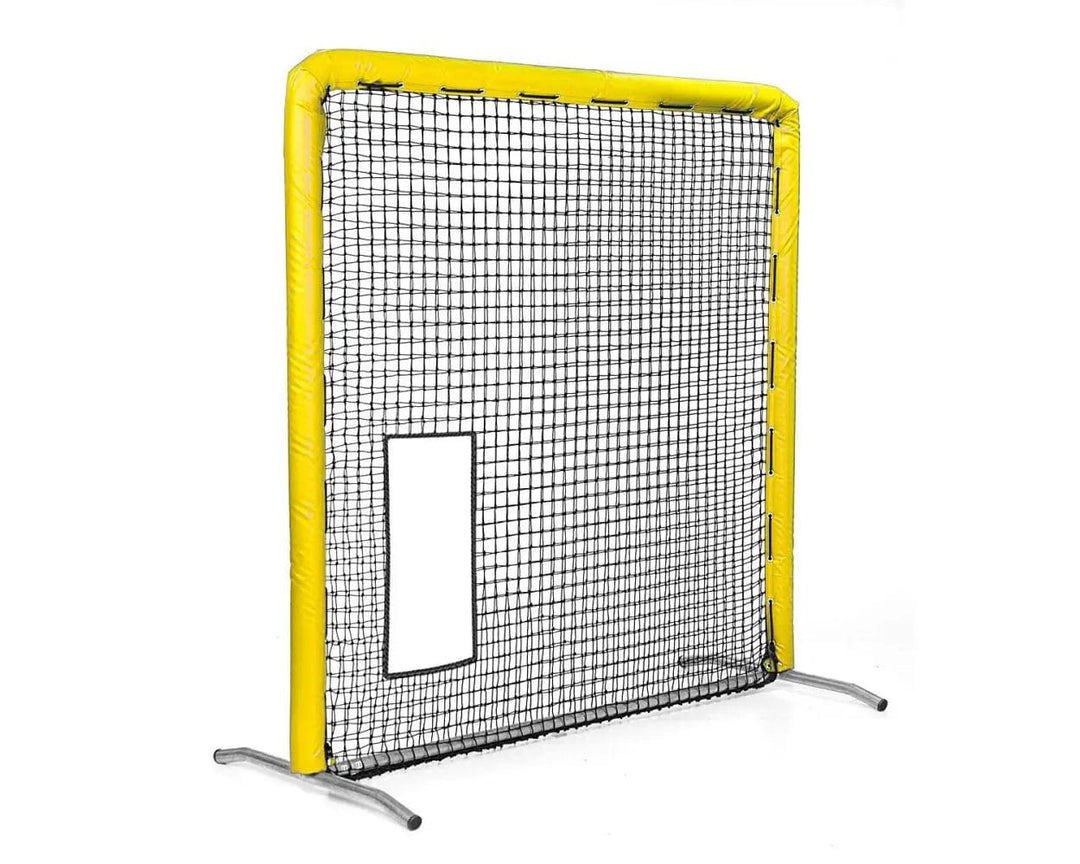 Better Baseball Baseball Screen Padded / Yellow Bullet Hole Fast Pitch | Better Baseball