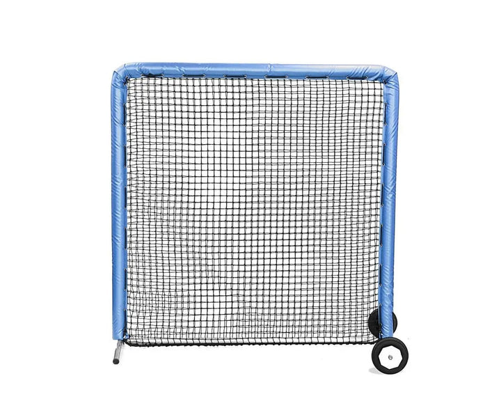 Better Baseball Baseball Screen with Padding and Wheels / Columbia Blue 7x7 Protective Screen | Better Baseball