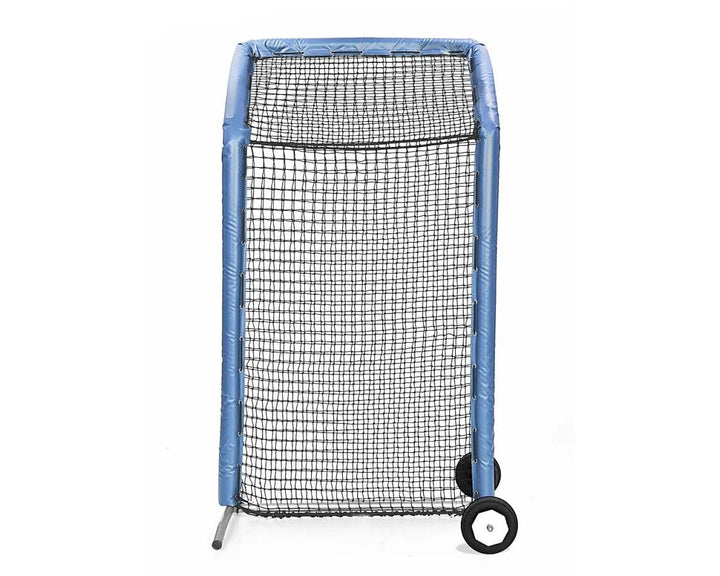 Better Baseball Baseball Screen with Padding and Wheels / Columbia Blue Bullet Fastpitch Overhead | Better Baseball