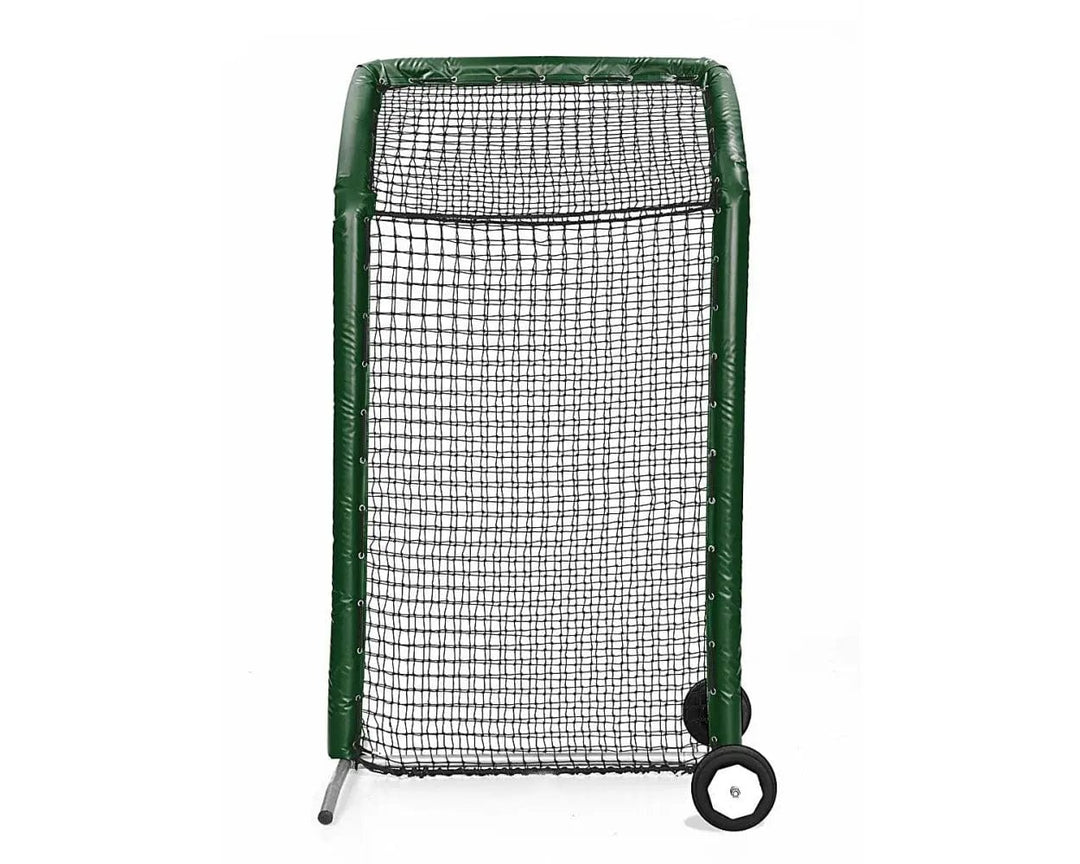 Better Baseball Baseball Screen with Padding and Wheels / Dark Green Bullet Fastpitch Overhead | Better Baseball