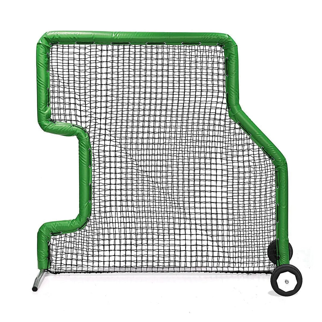 Better Baseball Baseball Screen with Padding and Wheels / Green Bullet L Screen Combo | Better Baseball