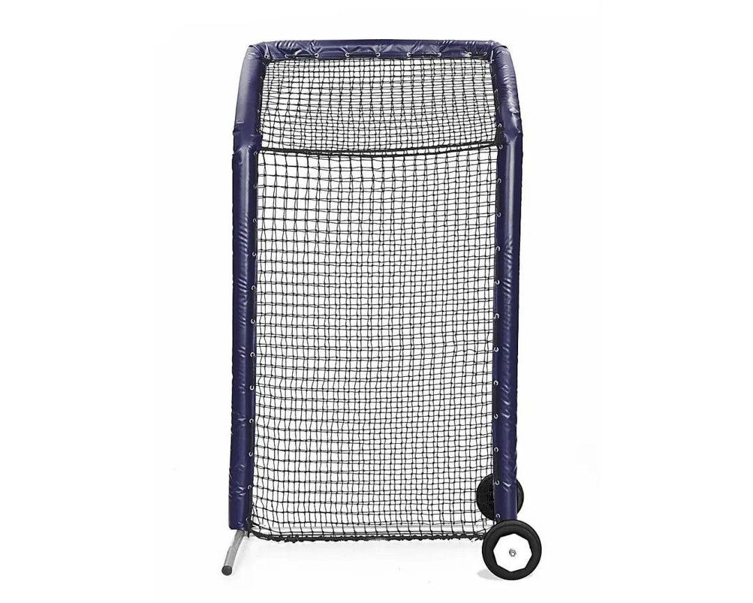 Better Baseball Baseball Screen with Padding and Wheels / Navy Bullet Fastpitch Overhead | Better Baseball