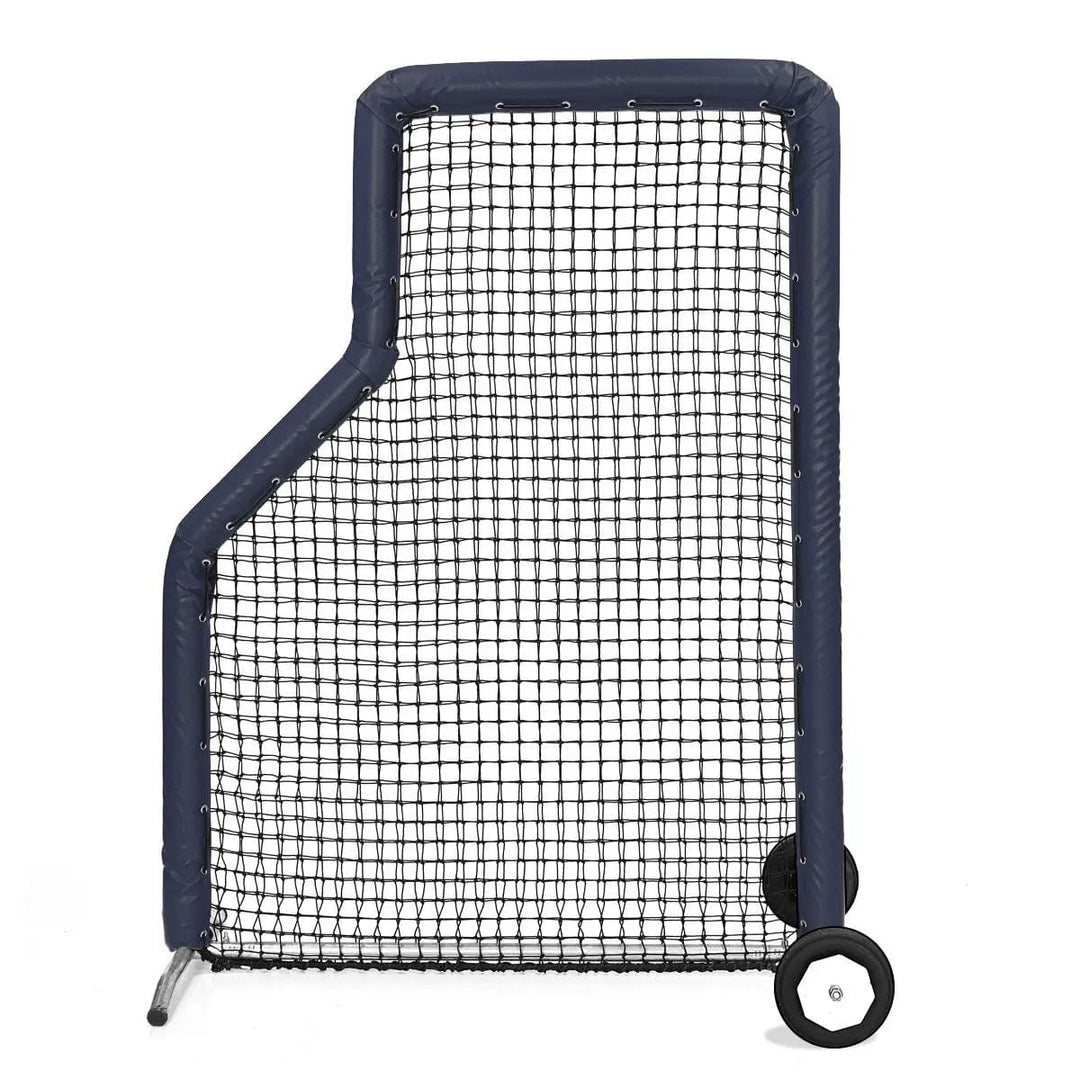 Better Baseball Baseball Screen with Padding and Wheels / Navy Bullet L Screen JR | Better Baseball