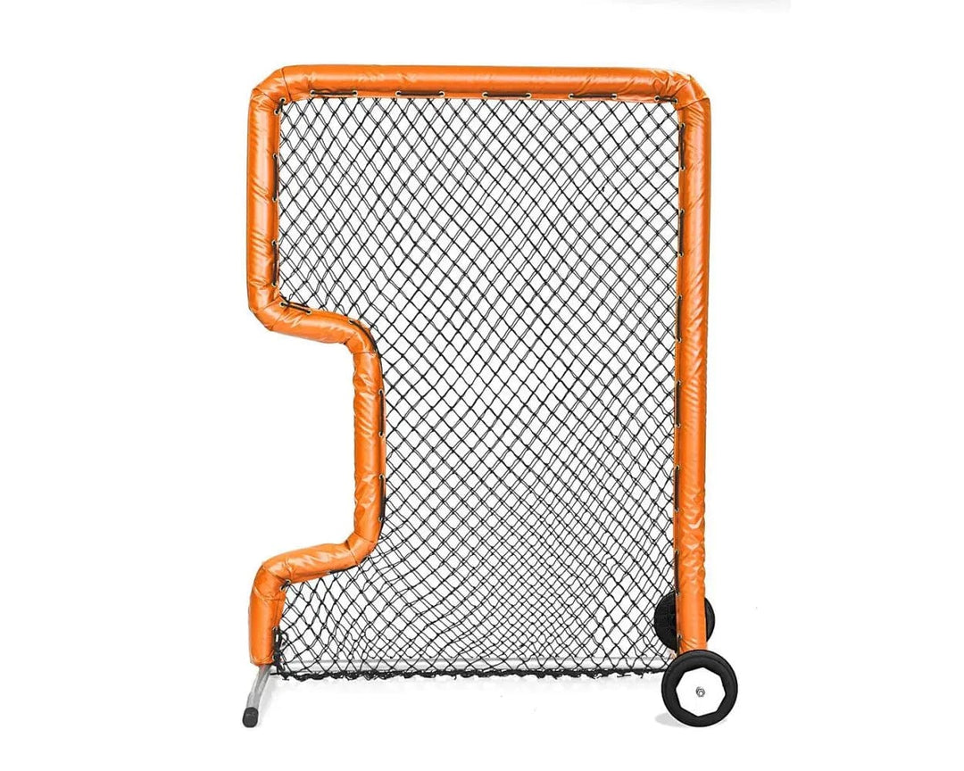 Better Baseball Baseball Screen with Padding and Wheels / Orange Bullet Front Toss | Better Baseball