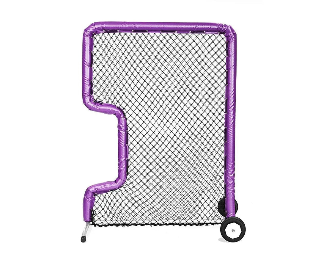 Better Baseball Baseball Screen with Padding and Wheels / Purple Bullet Front Toss | Better Baseball