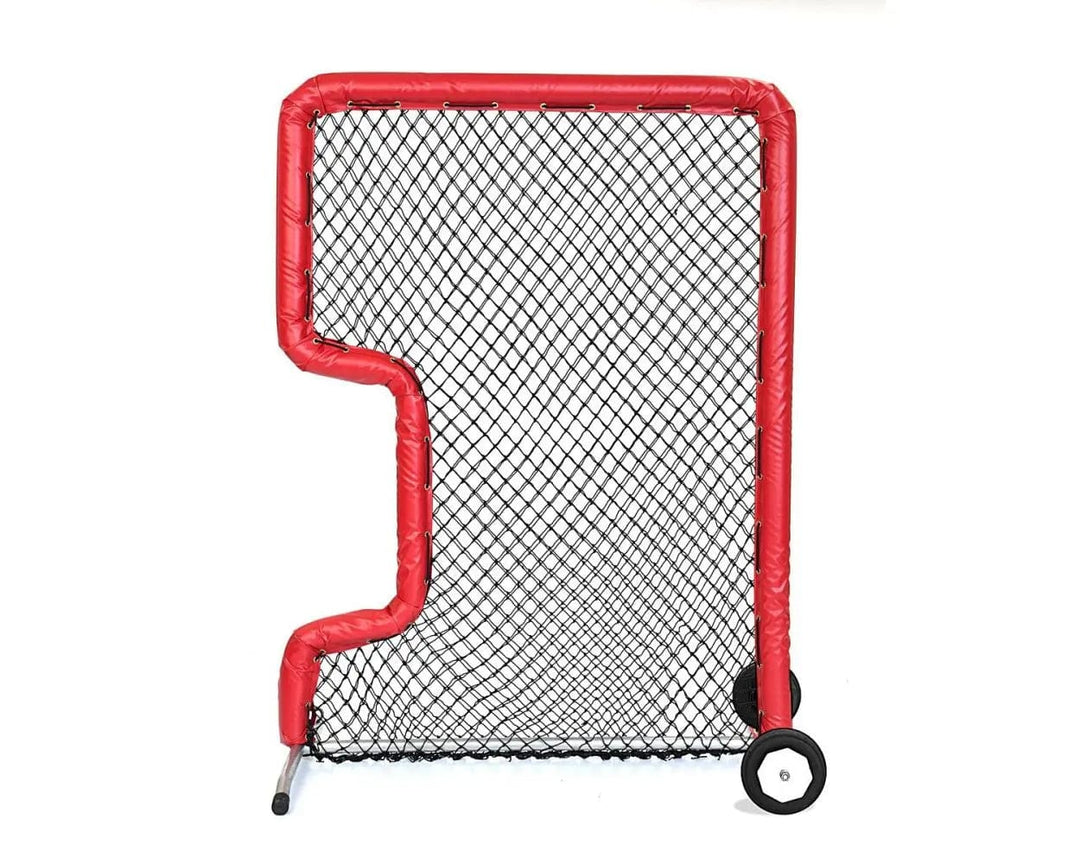 Better Baseball Baseball Screen with Padding and Wheels / Red Bullet Front Toss | Better Baseball