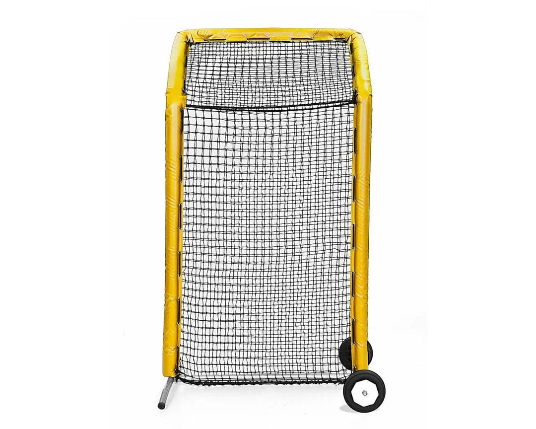 Better Baseball Baseball Screen with Padding and Wheels / Yellow Bullet Fastpitch Overhead | Better Baseball