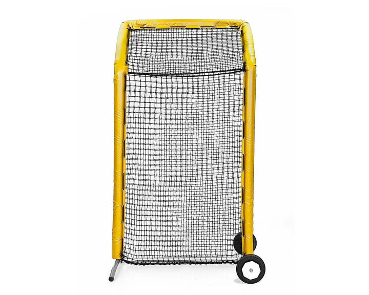 Better Baseball Baseball Screen with Padding and Wheels / Yellow Bullet Fastpitch Overhead | Better Baseball