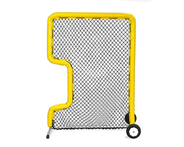 Better Baseball Baseball Screen with Padding and Wheels / Yellow Bullet Front Toss | Better Baseball