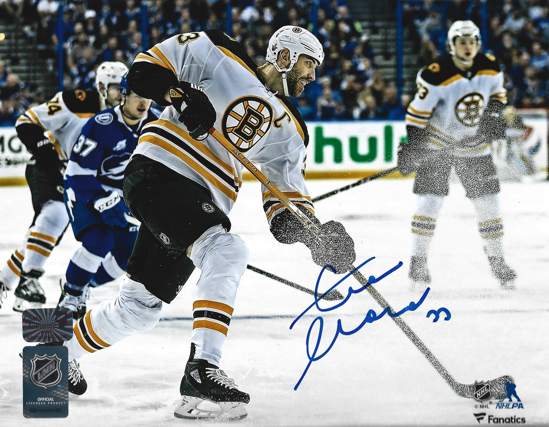 Zdeno Chara in Action Boston Bruins Autographed 16" x 20" Hockey Photo