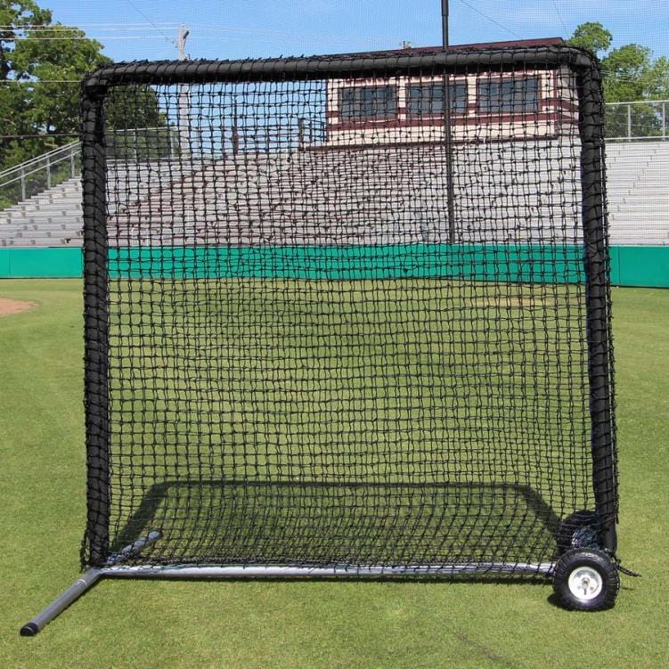 Cimarron Sports protective screen Include / #42 7' x 7' Fielder Net and Premier Frame with Wheels | Cimarron