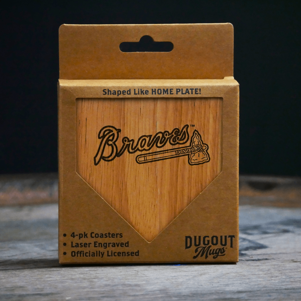 Dugout Mugs® Coasters Atlanta Braves Dugout Mug® Wood Coaster
