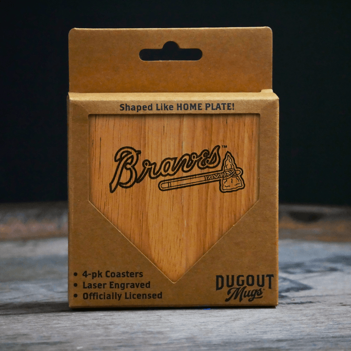 Dugout Mugs® Coasters Atlanta Braves Dugout Mug® Wood Coaster