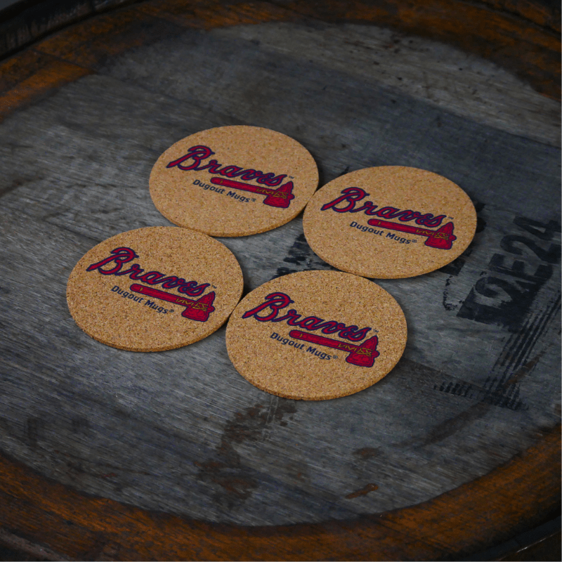 Dugout Mugs® Coasters Atlanta Braves Dugout Mugs® Cork Coasters