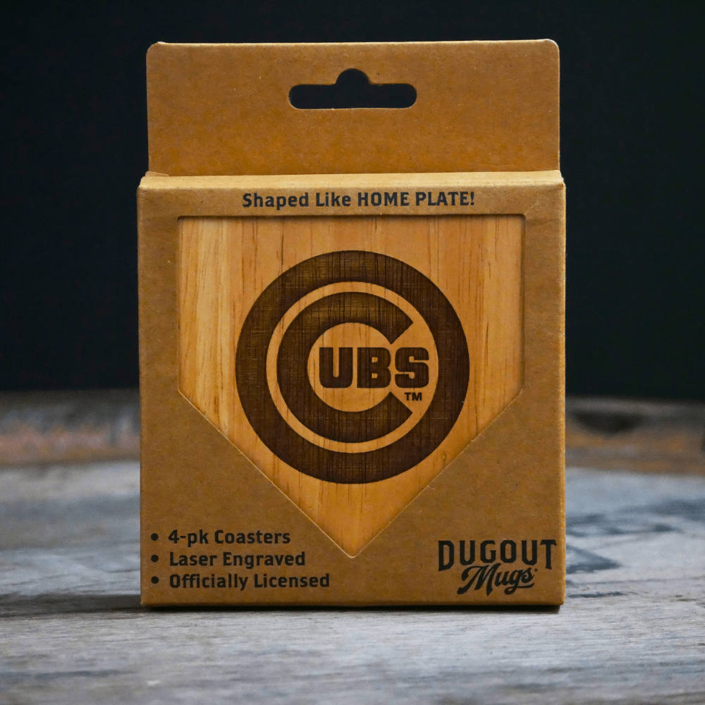 Dugout Mugs® Coasters Chicago Cubs Dugout Mug® Wood Coaster