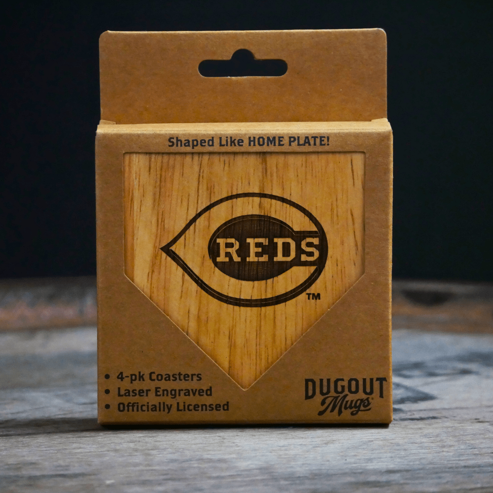 Dugout Mugs® Coasters Cincinnati Reds Dugout Mug® Wood Coaster
