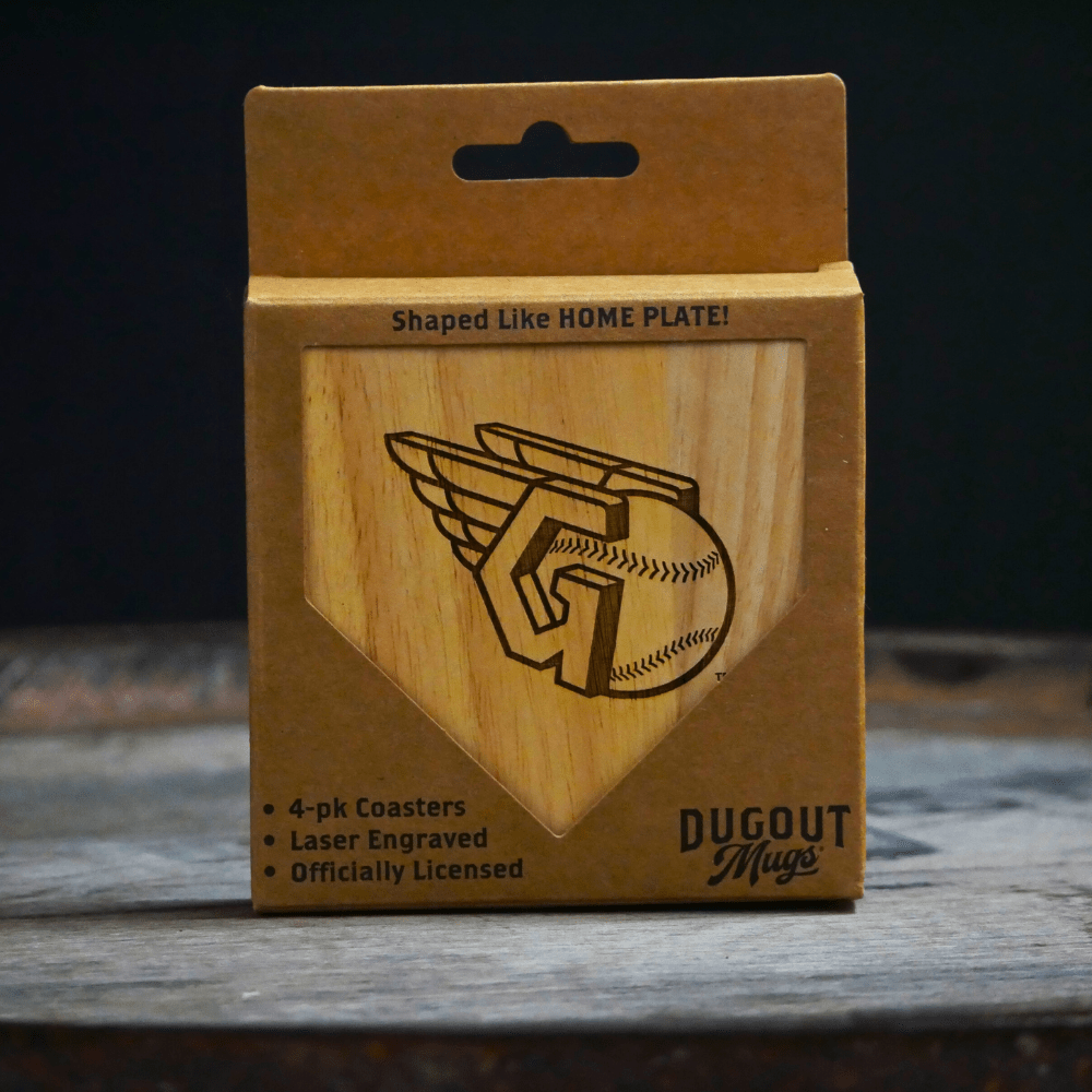 Dugout Mugs® Coasters Cleveland Guardians Dugout Mug® Wood Coaster