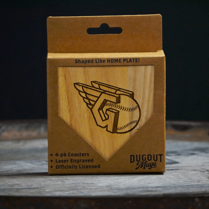 Dugout Mugs® Coasters Cleveland Guardians Dugout Mug® Wood Coaster