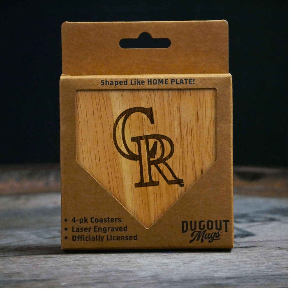 Dugout Mugs® Coasters Colorado Rockies Dugout Mug® Wood Coaster