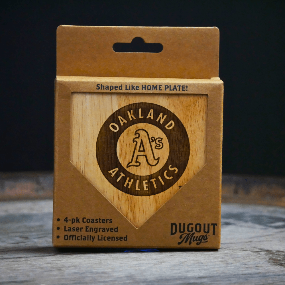 Dugout Mugs® Coasters Oakland Athletics Dugout Mug® Wood Coaster