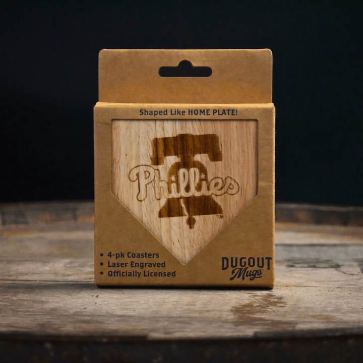 Dugout Mugs® Coasters Philadelphia Phillies Dugout Mug® | Wood Coaster