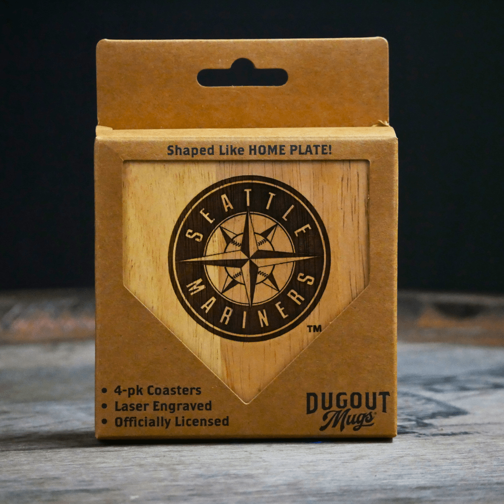 Dugout Mugs® Coasters Seattle Mariners Dugout Mug® Wood Coaster