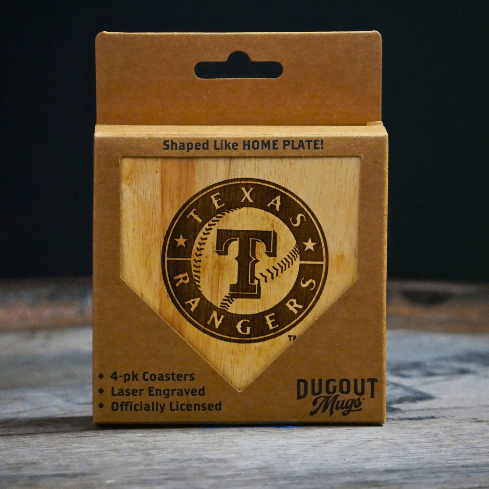 Dugout Mugs® Coasters Texas Rangers Dugout Mug® Wood Coaster