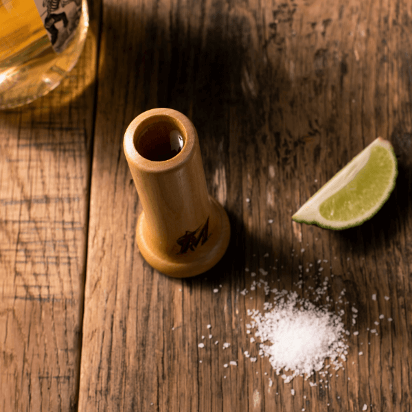 Dugout Mugs® MLB Teams - Knob Shot Glass Miami Marlins "M" Knob Shot™ | Bat Handle Shot Glass