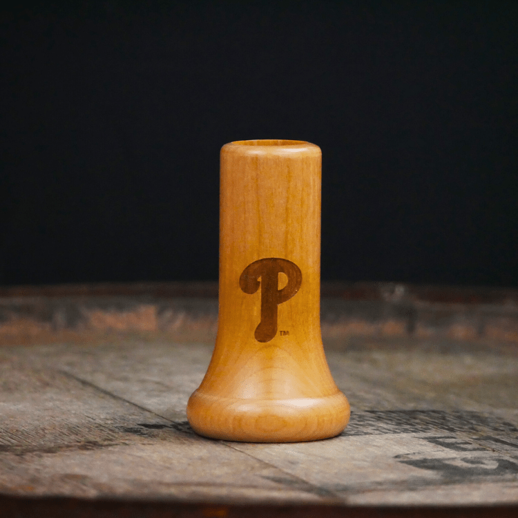 Dugout Mugs® MLB Teams - Knob Shot Glass Philadelphia Phillies "P" Knob Shot™ | Bat Handle Shot Glass