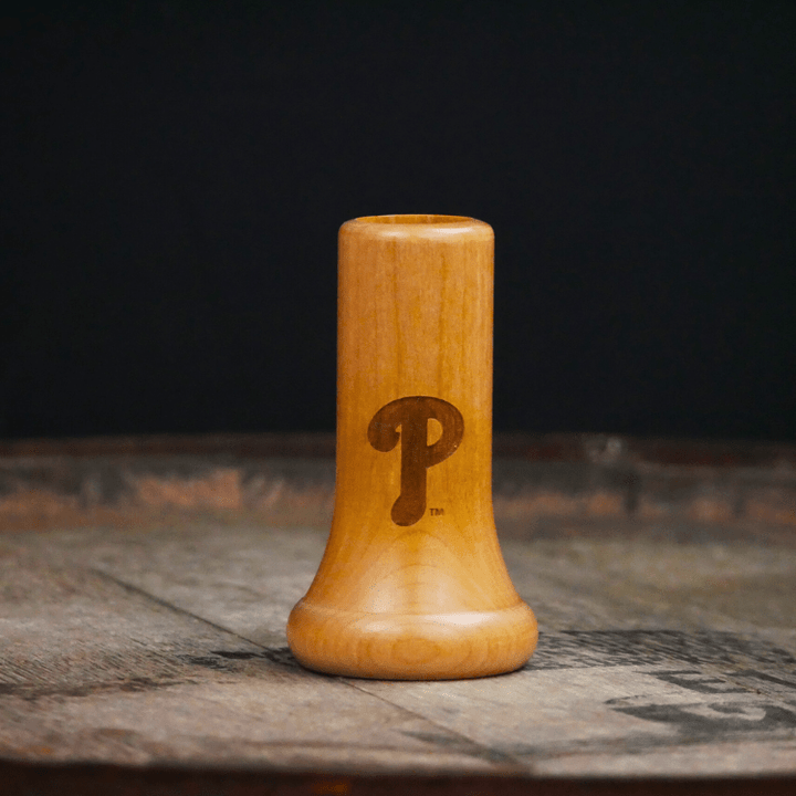 Dugout Mugs® MLB Teams - Knob Shot Glass Philadelphia Phillies "P" Knob Shot™ | Bat Handle Shot Glass
