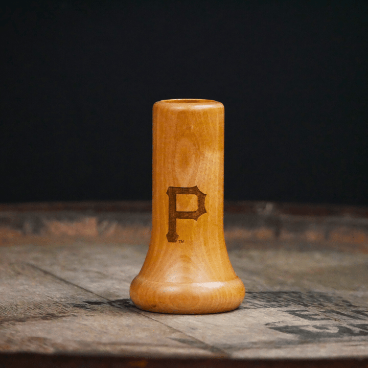 Dugout Mugs® MLB Teams - Knob Shot Glass Pittsburgh Pirates "P" Knob Shot™ | Bat Handle Shot Glass