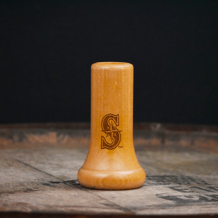 Dugout Mugs® MLB Teams - Knob Shot Glass Seattle Mariners "S" Knob Shot™ | Bat Handle Shot Glass