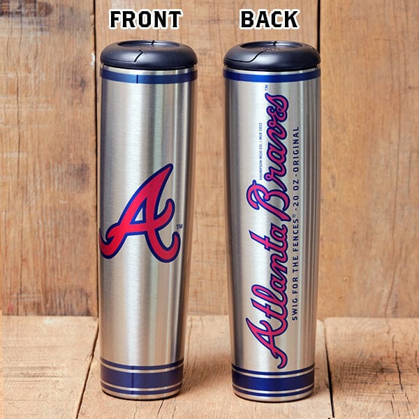 Dugout Mugs® MLB Teams - Metal Dugout Mug Atlanta Braves Metal Dugout Mug | Stainless Steel Baseball Bat Mug
