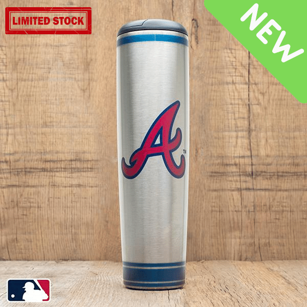 Dugout Mugs® MLB Teams - Metal Dugout Mug Atlanta Braves Metal Dugout Mug | Stainless Steel Baseball Bat Mug
