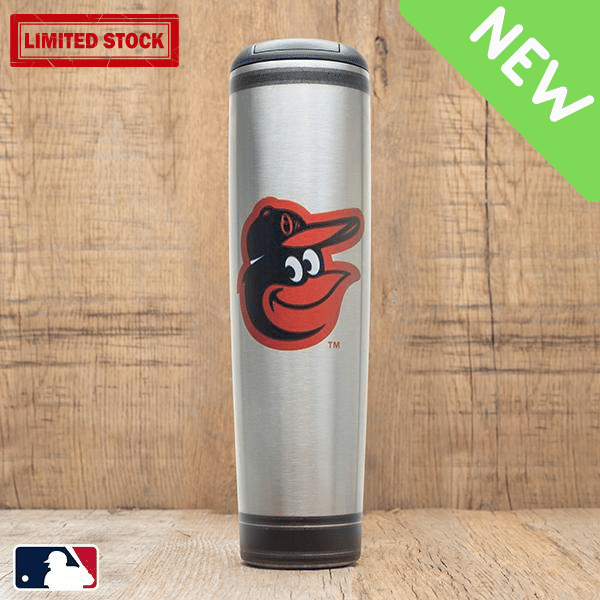 Dugout Mugs® MLB Teams - Metal Dugout Mug Baltimore Orioles Metal Dugout Mug | Stainless Steel Baseball Bat Mug