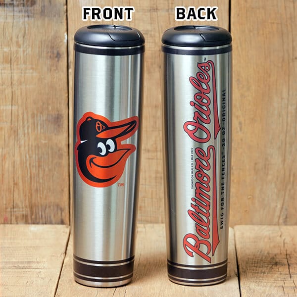 Dugout Mugs® MLB Teams - Metal Dugout Mug Baltimore Orioles Metal Dugout Mug | Stainless Steel Baseball Bat Mug