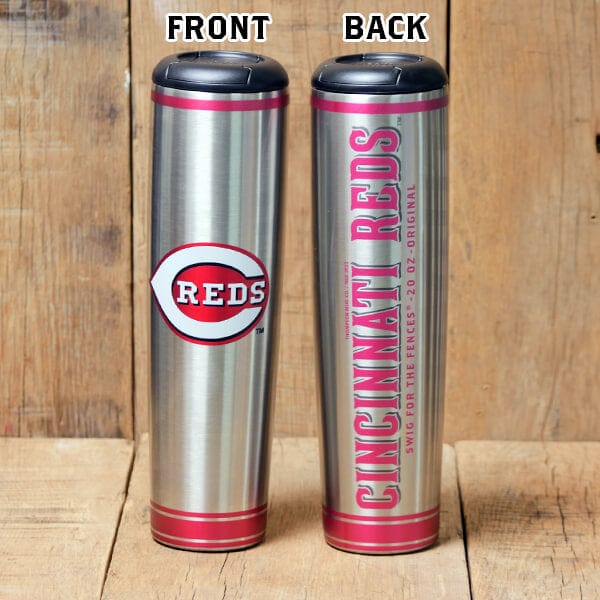 Dugout Mugs® MLB Teams - Metal Dugout Mug Cincinnati Reds Metal Dugout Mug | Stainless Steel Baseball Bat Mug