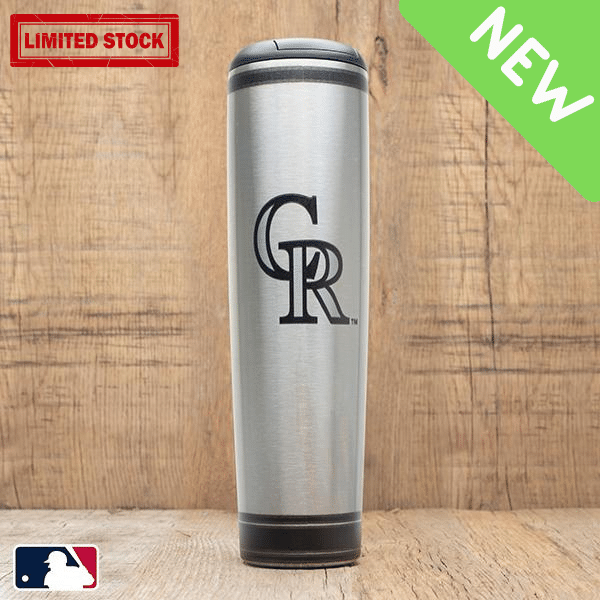 Dugout Mugs® MLB Teams - Metal Dugout Mug Colorado Rockies Metal Dugout Mug | Stainless Steel Baseball Bat Mug