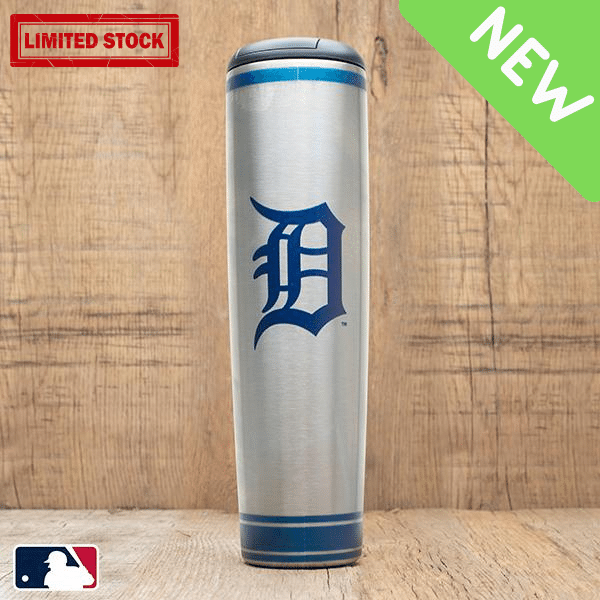 Dugout Mugs® MLB Teams - Metal Dugout Mug Detroit Tigers Metal Dugout Mug | Stainless Steel Baseball Bat Mug