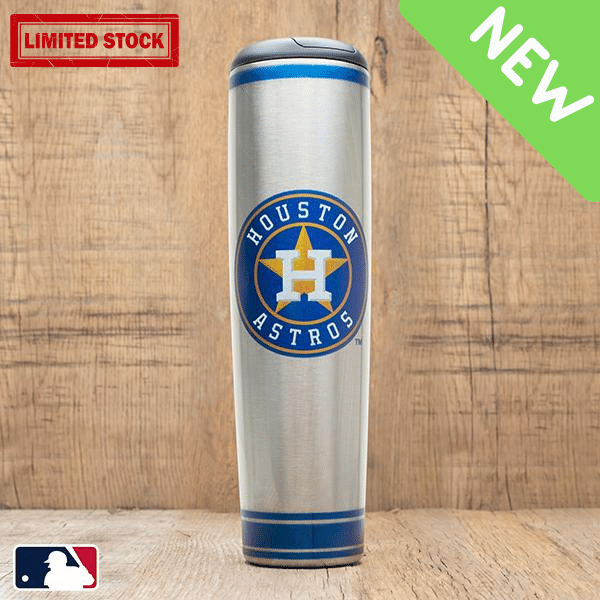 Dugout Mugs® MLB Teams - Metal Dugout Mug Houston Astros Metal Dugout Mug | Stainless Steel Baseball Bat Mug