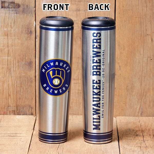 Dugout Mugs® MLB Teams - Metal Dugout Mug Milwaukee Brewers Metal Dugout Mug | Stainless Steel Baseball Bat Mug