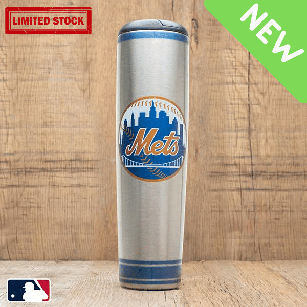 Dugout Mugs® MLB Teams - Metal Dugout Mug New York Mets Metal Dugout Mug - Stainless Steel Baseball Bat Mug