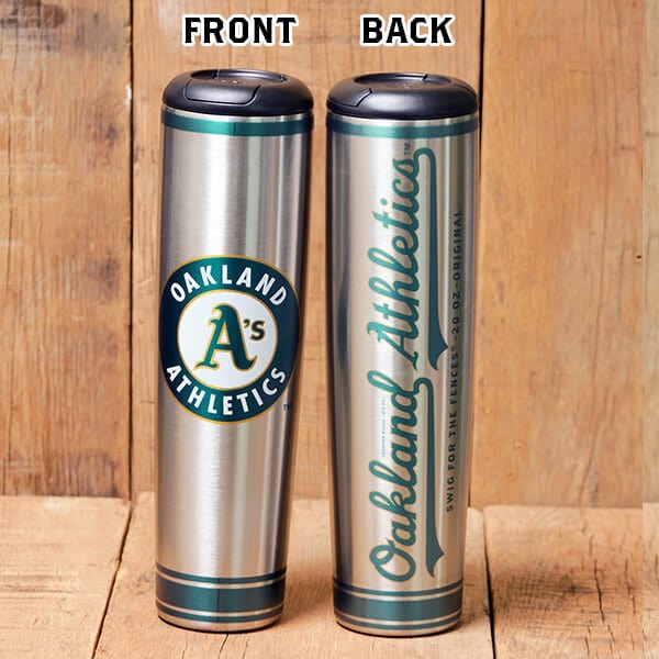 Dugout Mugs® MLB Teams - Metal Dugout Mug Oakland Athletics Metal Dugout Mug | Stainless Steel Baseball Bat Mug