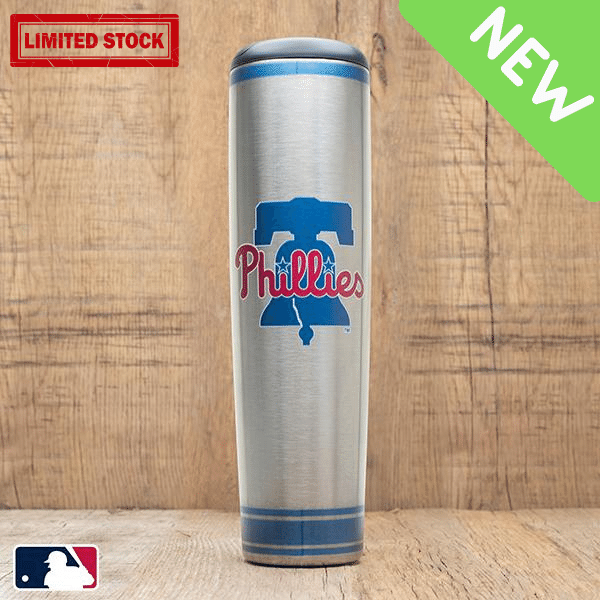 Dugout Mugs® MLB Teams - Metal Dugout Mug Philadelphia Phillies Metal Dugout Mug - Stainless Steel Baseball Bat Mug