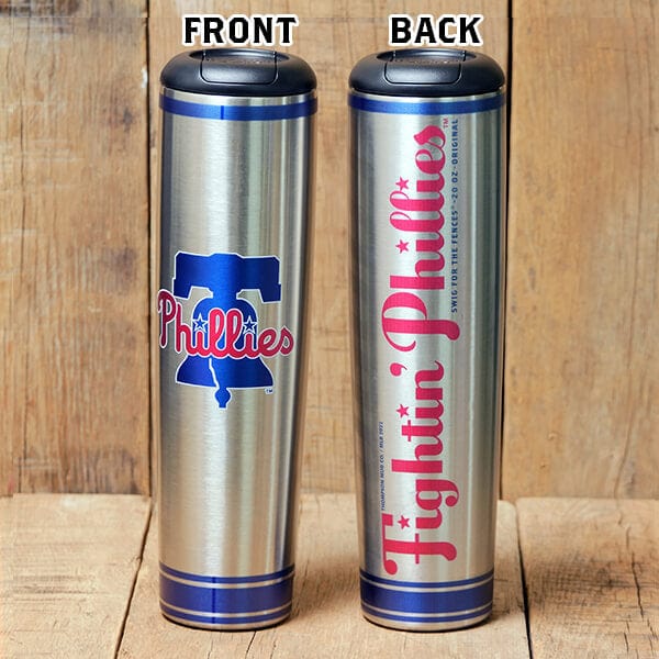 Dugout Mugs® MLB Teams - Metal Dugout Mug Philadelphia Phillies Metal Dugout Mug - Stainless Steel Baseball Bat Mug