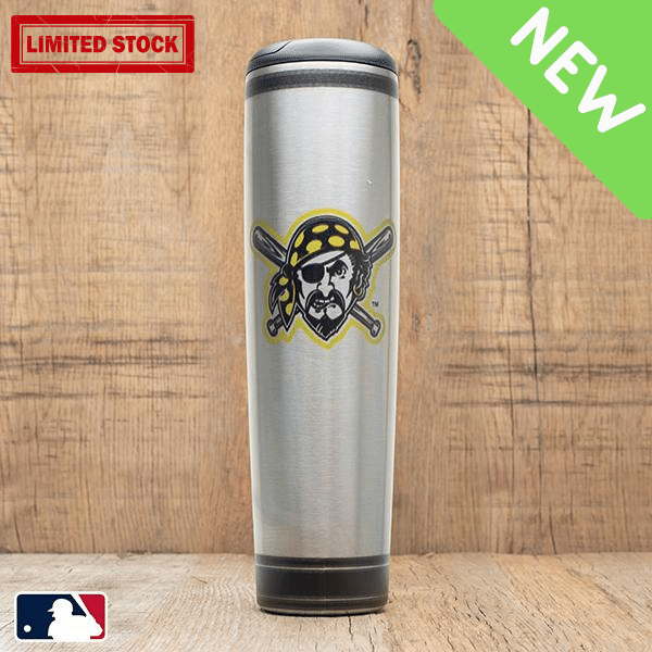 Dugout Mugs® MLB Teams - Metal Dugout Mug Pittsburgh Pirates Metal Dugout Mug | Stainless Steel Baseball Bat Mug