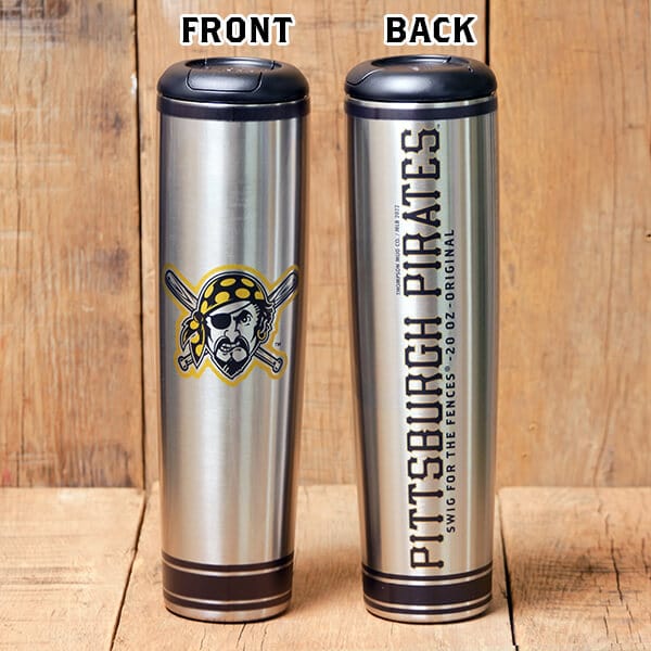 Dugout Mugs® MLB Teams - Metal Dugout Mug Pittsburgh Pirates Metal Dugout Mug | Stainless Steel Baseball Bat Mug